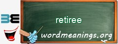 WordMeaning blackboard for retiree